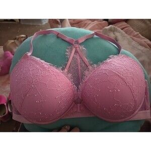 Victoria’s Secret Bombshell 38C  Purple  Front Close Add 2 Cups Push Up Bra Lace